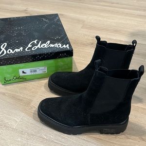 Black Suede Chelsea Boot
